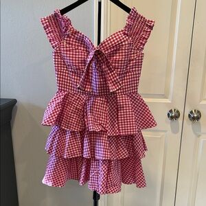 Caroline Constas Fuchsia and Cream Garment